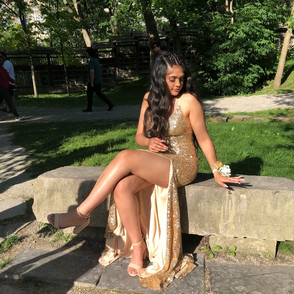 Gold Prom Dress - Picture 4 of 5